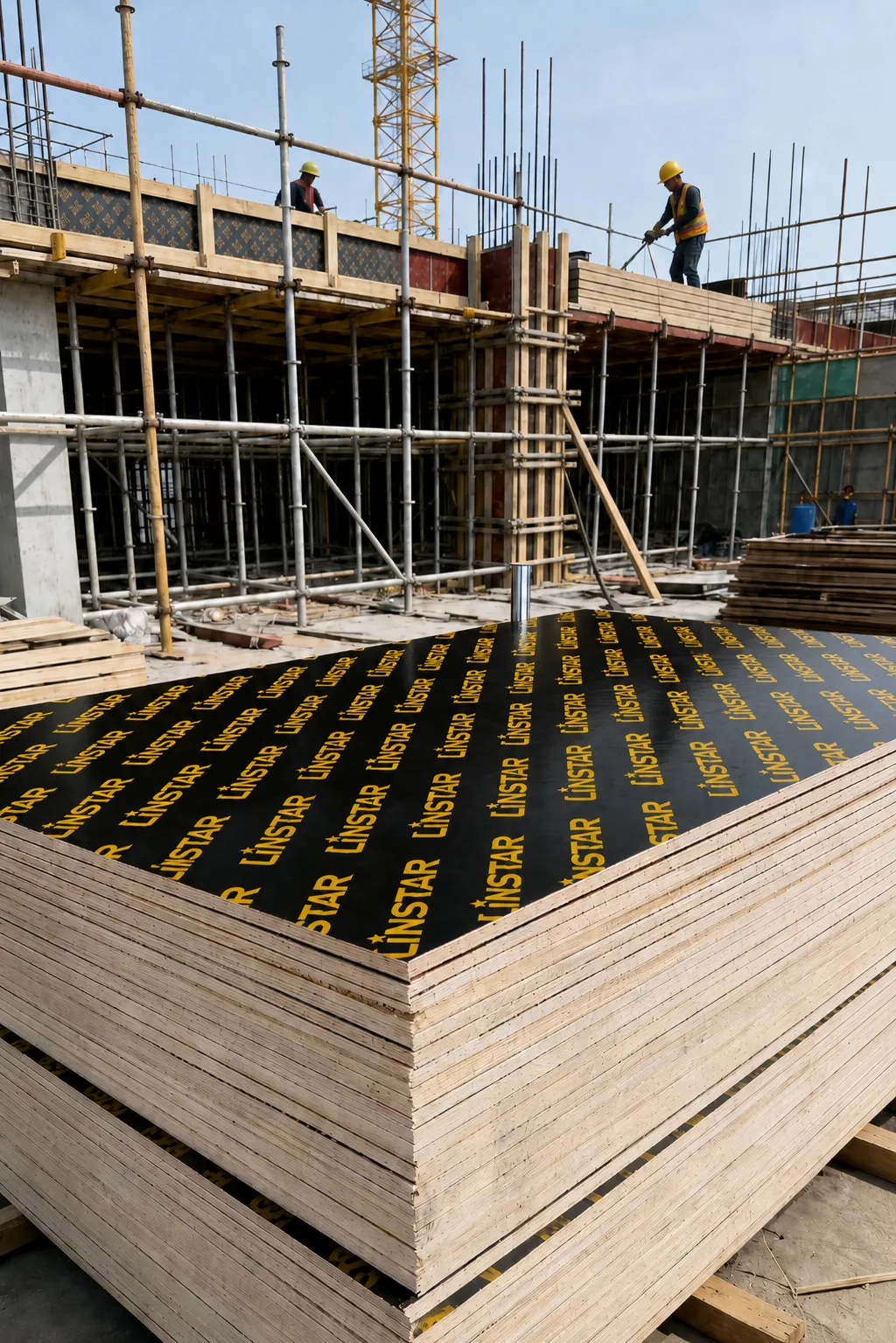 Plywood used for concrete construction formwork