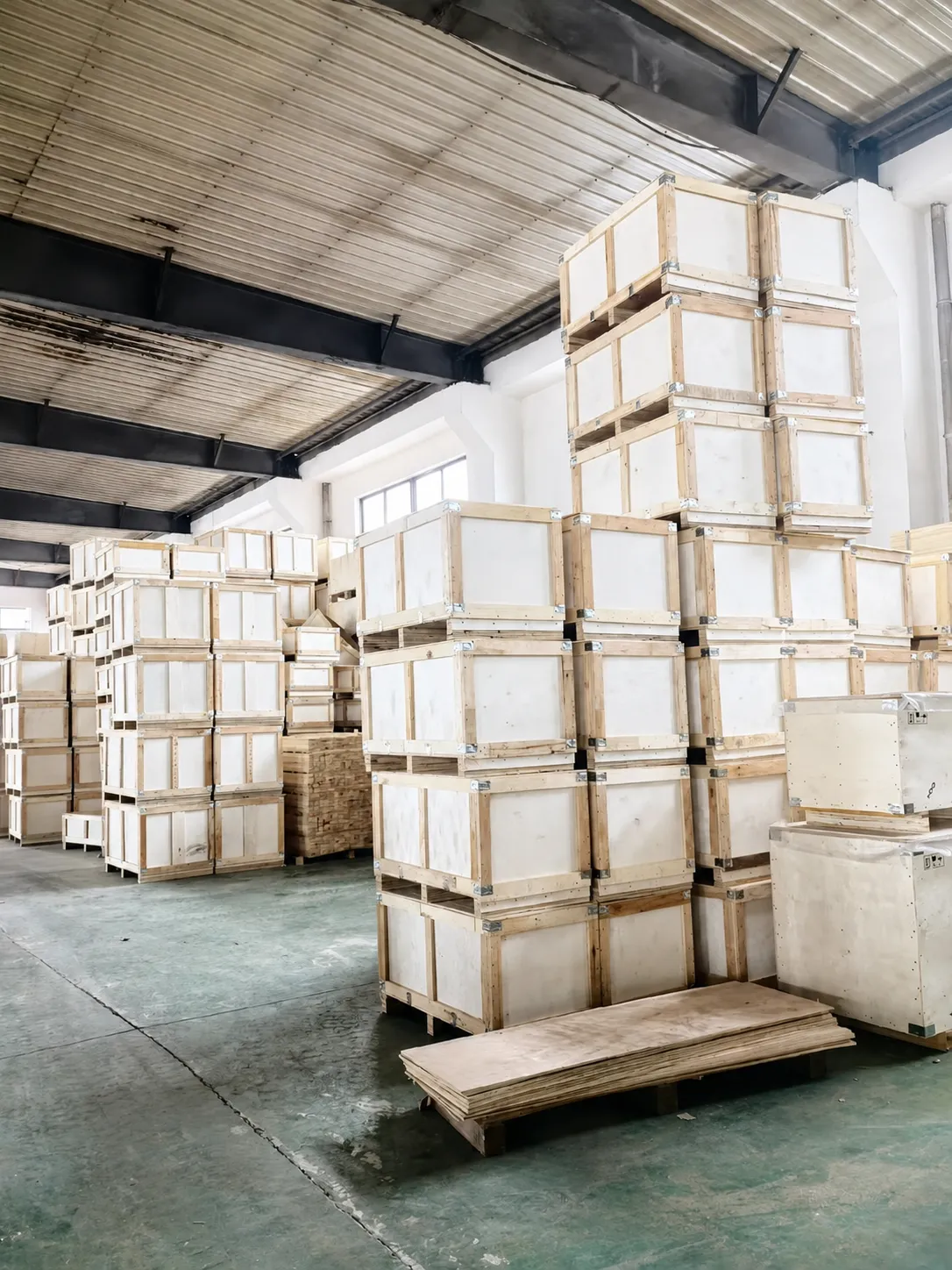 Wood panels prepared for export packaging